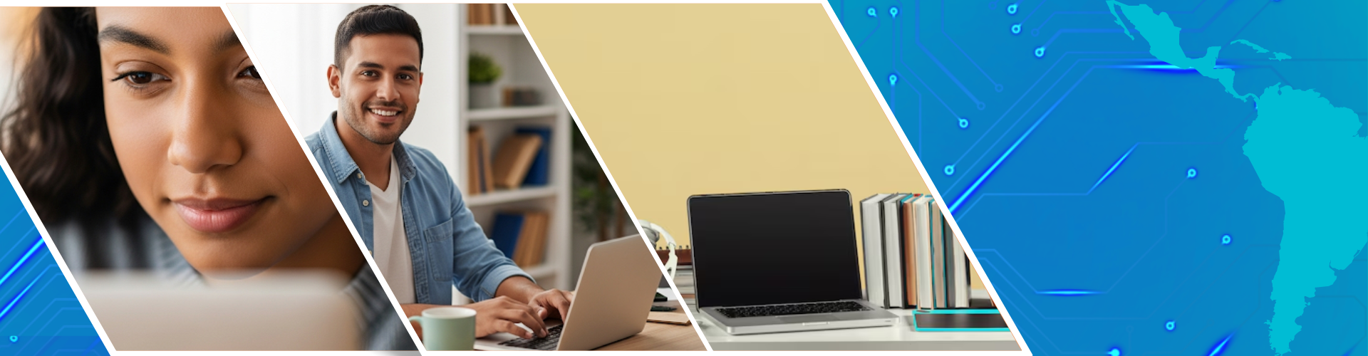 Paisaje de montaña con un río y árboles