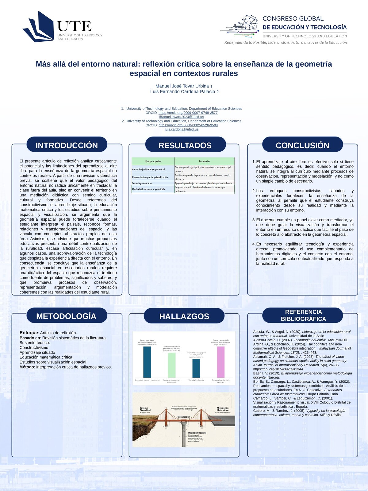 Cartel: Más allá del entorno natural: reflexión crítica sobre la enseñanza de la geometría espacial en contextos rurales